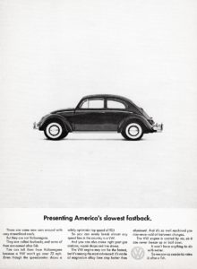 Copywriting lesson from Volkswagen ad from 1970s