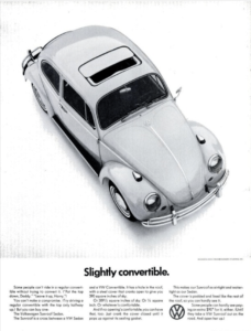 Copywriting course shows Volkswagen ad from 1960s