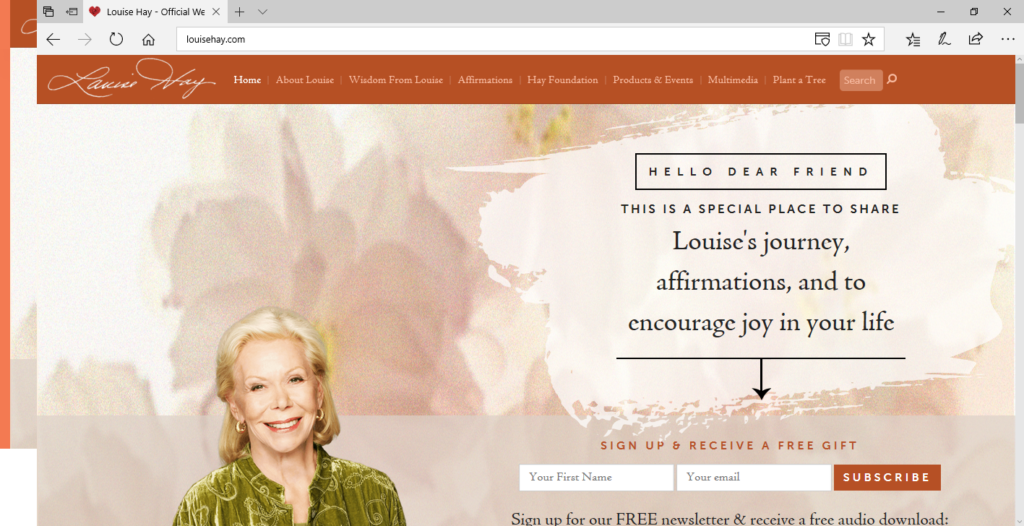landing page copywriting tip from Louise hay